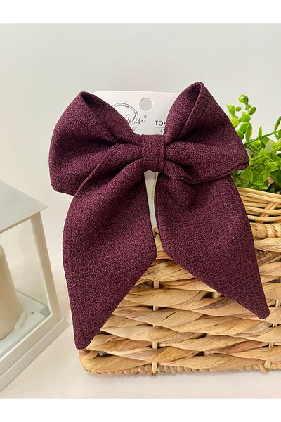 Toka Delisi 2025 Fashion Burgundy Handmade Automatic Bow Buckle, Adult Teenage Girl Child Coffee Woman Buckle