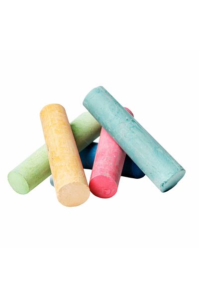 Micostore Thick, Colored Chalk for Drawing on Asphalt, 6 Colors