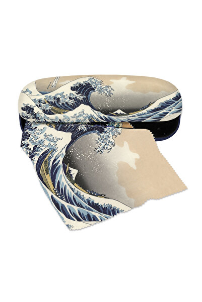 Fridolin Θήκη γυαλιών Hokusai με ύφασμα και προστασία - Το Μεγάλο Κύμα,