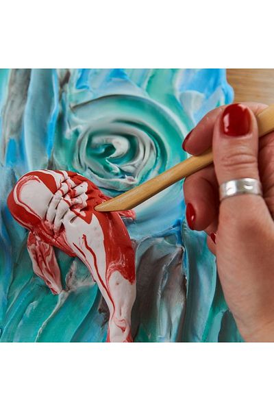 OKTO 3d Painting Set With Light Clay, 30 40cm - Fishes