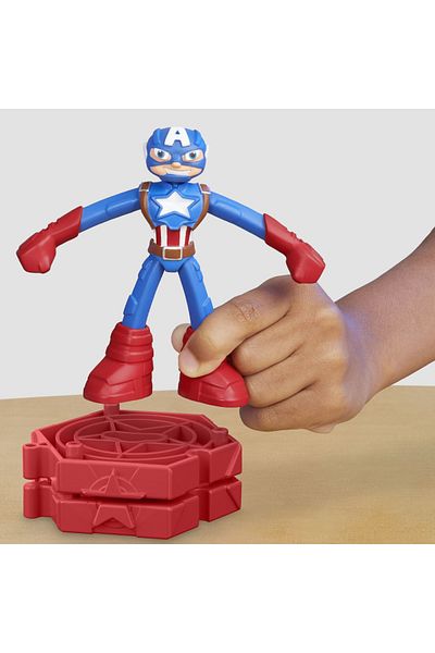 Hasbro Play-doh Marvel Flexible Figure With Accessories Captain America 10cm