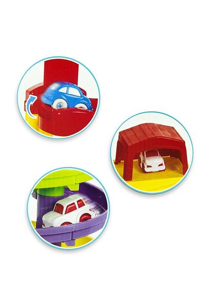 PİLSAN Pilsan Road Set With Car Lift Blue With 2 Cars