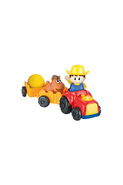 WINFUN Tractor With Trailer And Farmer Figurine For Babies,