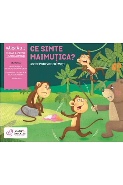 Chalk and Chuckles Matching Game - What Does the Monkey Feel?