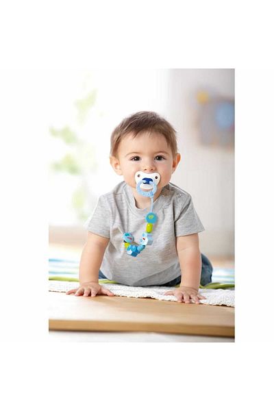 Haba Lanț, șnur de siguranță pentru suzetă, cu clemă și șnur, model de mașină, 22 cm