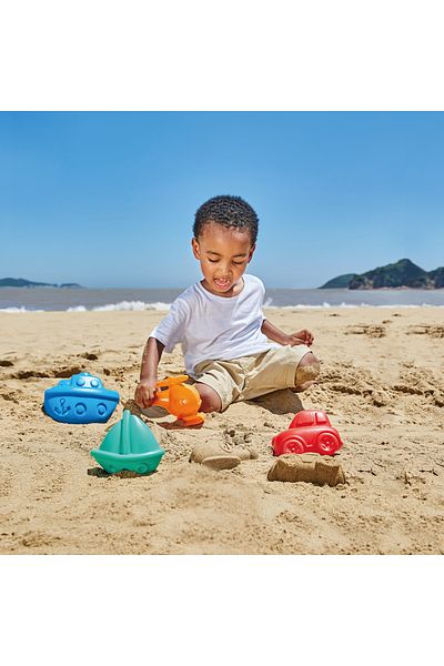Hape Beach Toy - Set Of Transportation Ss