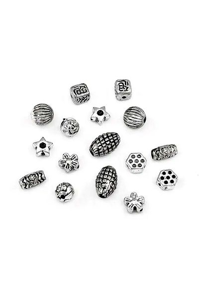 Meyco Plastic Bead Set, Mix Talismans, String Bracelet, Silver, 17 Gr, Buddha
