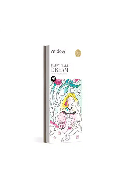 Mideer Coloring Book With Drawings, Includes Paintbrush And Watercolors, Fairy Tales, Fairy Tale Dream,