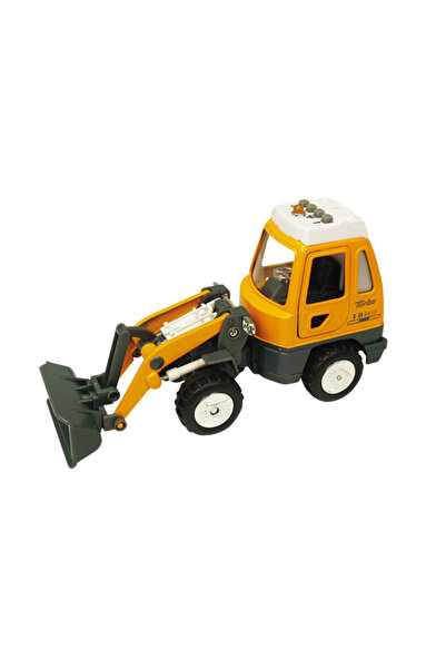 Goki Играчка строителна машина със звуци и светлини, 16-18 см, челен товарач