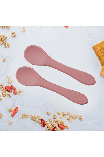 APPEKIDS Set of 2 Silicone Spoons, - Old Rose