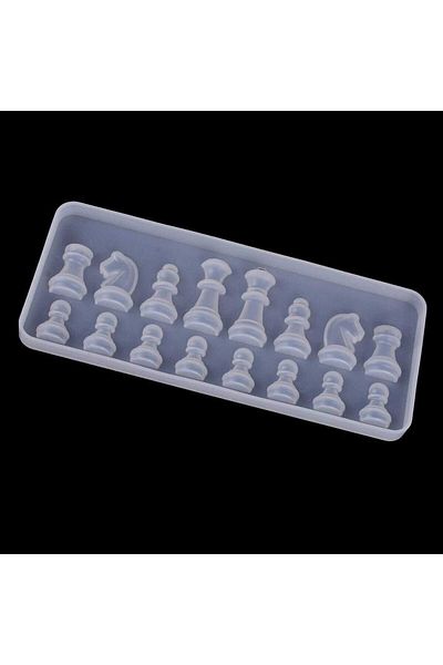 Micostore Forma Silicon Transparenta Model Piese De Sah, Pentru Bomboane De Ciocolata Si Jeleuri
