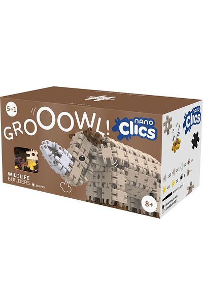 Clicstoys Nano Clics For Building Wild Animals 250 Pieces, Clicformers