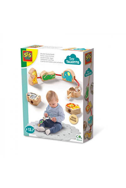 SES Creative Wooden Toy - Wooden Animal Stringing Set