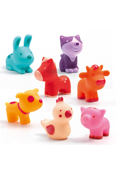 djeco Ферма Троопо, комплект от 7 силиконови животни,