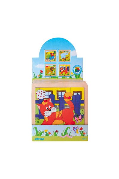 Woody Puzzle din lemn - Diverse imagini (4 piese)