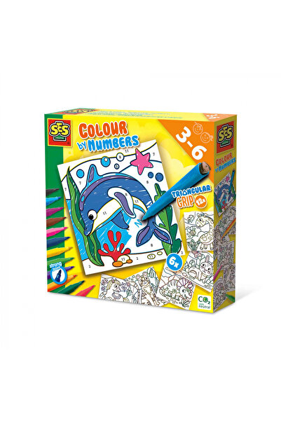 SES Creative Set de jucării creative pentru copii - Desen prin numere, 6 coli