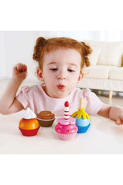 Hape Wooden Toy - Cupcakes (18 PIECES)