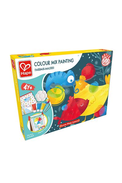 Hape Children's Mixed Color Painting Kit - 16 Pieces