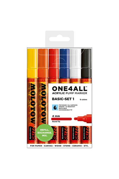 Molotow Marker Acrilic One4all 227hs 4mm Portofel Basic-set 1 6 Buc