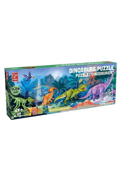 Hape Fluorescent Children's Puzzle With Dinosaurs (200 PIECES, 1.5M)