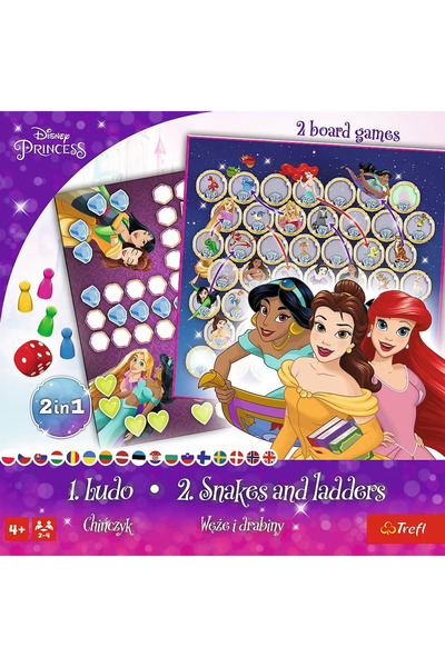 Trefl Joc 2in1 Ludo Si Serpisori Scari, Disney Princess