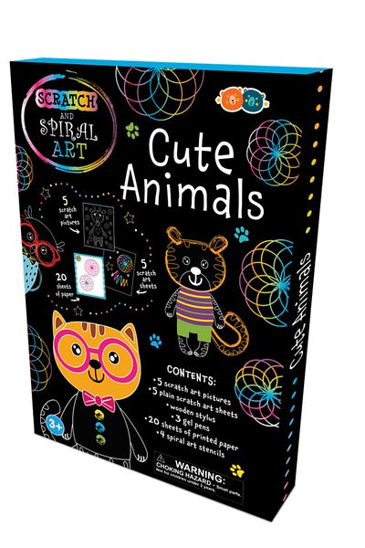 Buddy&Barney Set Creatie Scratch & Spiral - Animale Dragute