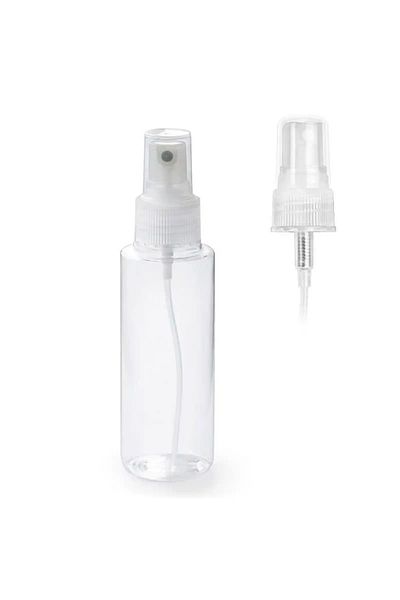 Micostore Transparent Plastic Container With Sprayer For Disinfectant And Cleaning Solutions, 50 ml