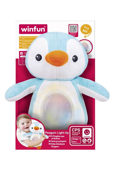 WINFUN Blue Penguin Toy With Sounds And Lights For Babies,