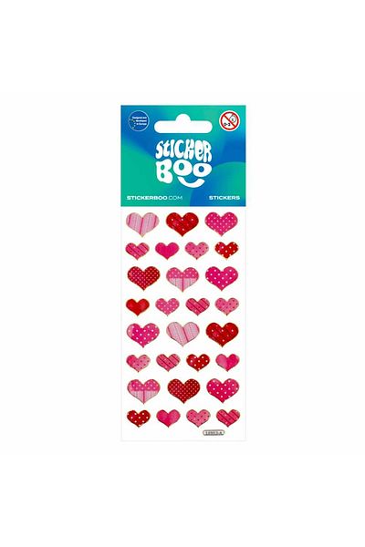 Micostore Red And Pink Heart Stickers, Set Of 28 Pieces, Valentine's Day, Decorations For Children