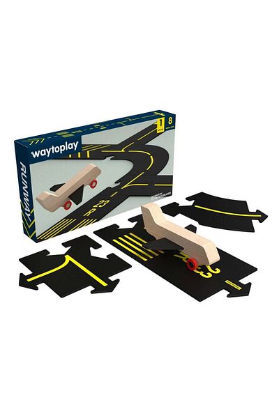 waytoplay Runway, Pista Aeroport Cu Avion Din Lemn