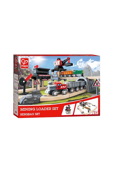 Hape Wooden Toy - Train And Mining Loader (64 PIECES)