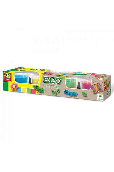 SES Creative Plastilină ecologică - 4 x 90 gr