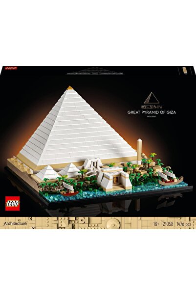 LEGO ® Architecture Cheops Pyramid 21058 - Collectible Construction Set for Adults (1476 Pieces)
