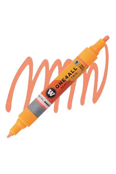 Molotow Acrylic Paint Marker, Dual Tip 1.5 And 4 Mm, One4all, Twin Pumpmarkers, 48 ​​Colors