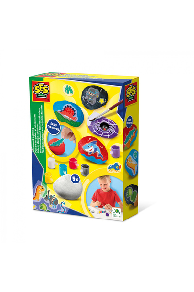 SES Creative Creative Set For Children - Stone Painting And Rub Technique