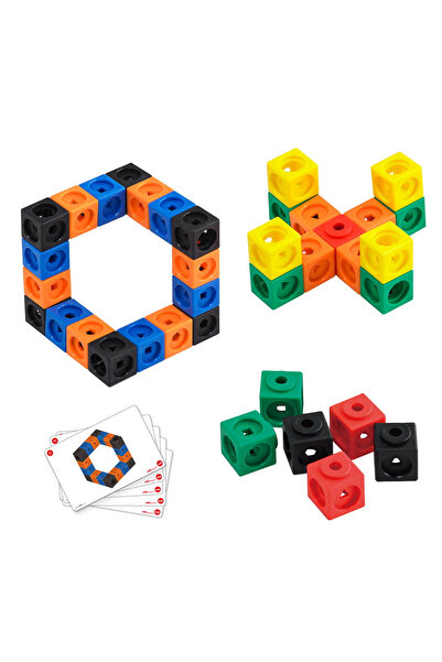 Edx Education Math Cubes, Cuburi Interconectabile, Set 125 Piese
