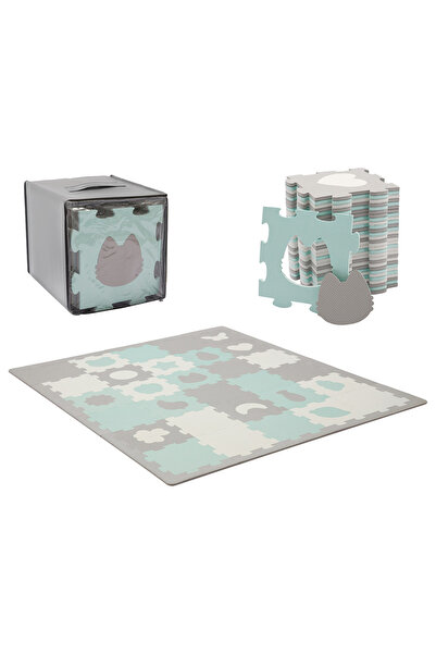 Kinderkraft - Puzzle Luno Shapes Mat 30buc - Mint
