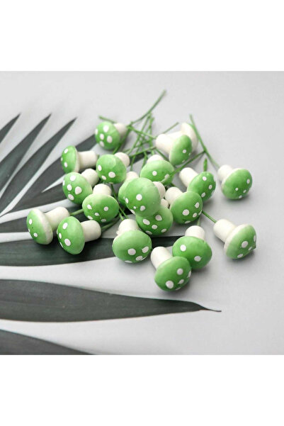 Micostore Polystyrene Mushrooms, With Wire, Multicolor, 7 Cm, 30 Pcs/Set, Art & Craft Accessories For Children