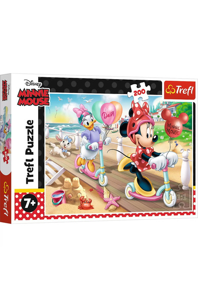Trefl Puzzle 200 Minnie zábava na pláži