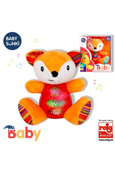 Reig Musicales Interactive Baby Toy With Sounds And Lights 15 Cm - Fox