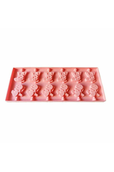 Micostore Forma Silicon 12 Cavitati, Peppa Pig Si Dinozauri Pentru Acadele Din Ciocolata, 6 X 10,5 cm, Roz