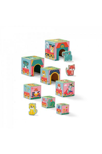 SES Creative Stacking toy - Tower with animal figures