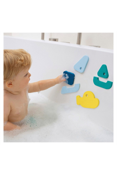 Quut Toys Puzzle De Baie, Set 8 Piese, Barcute Colorate,