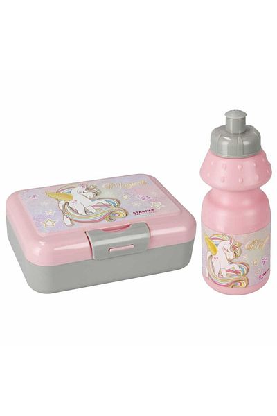 Micostore Set Mic Dejun Pentru Copii Model Unicorn ?çô Bidon Si Cutie De Pranz