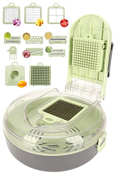Tilbe Home Vegetable Kerseri Set: Onion Cube Chopper and Slicer