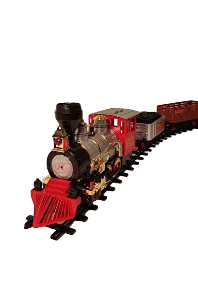 Micostore Ηλεκτρικό Τρένο για Παιδιά, Με Ατμό, Ήχους και Φώτα, Κύκλωμα 24 Τεμαχίων, Κλασικό