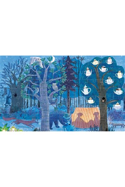 Londji Reversible Puzzle, Night And Day, Forest, 100 Pieces