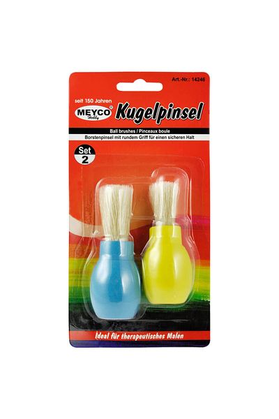 Meyco Baby Brushes, Natural Hair, 2 Pcs
