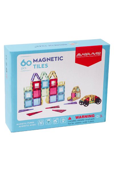 Magplayer 3D Magnetic Construction Set - 60 Pieces
