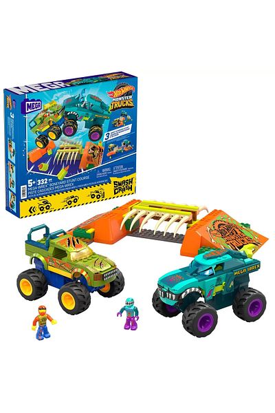 mattel Hot Wheels Monster Truck Mega Bloks Set Mega Wrex